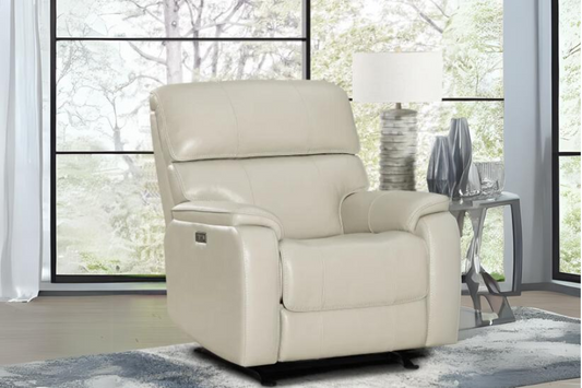 Barcalounger Columbia Leather Power Recliner with Power Headrest