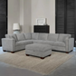 Selena Fabric Sectional with Storage Ottoman