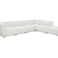 Sunny 6-piece Upholstered Modular Sectional Sofa Natural	551621-SET