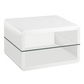 Elana 1-shelf Rectangular Side End Table White High Gloss	703267