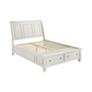 Sandy Beach Wood Queen Storage Panel Bed Cream White 201309Q