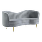 Sophia Upholstered Channel Tufted Loveseat Grey 506865