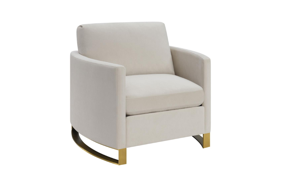 Corliss Upholstered Arched Arm Accent Chair Beige 508823