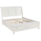 Sandy Beach Wood Eastern King Storage Panel Bed Cream White 201309KE