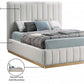 Cama de tela texturizada de lino Lucia SKU: LuciaCream-T