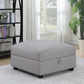 Cambria Square Upholstered Storage Ottoman Grey 551513