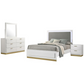 Juego de dormitorio Queen de 5 piezas Caraway blanco 224771KE-S5 