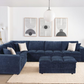 Atlantic 6-piece Upholstered Modular Sectional Sofa Blue 551821-SET