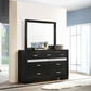 Miranda 7-drawer Dresser with Mirror Black 206363M