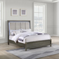 Kieran Wood Eastern King LED Panel Bed Grey 224741KE