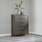 Kieran 5-drawer Bedroom Chest Grey 224745