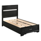 Juego de dormitorio de 4 piezas Miranda Twin en color negro 206361T-S4 