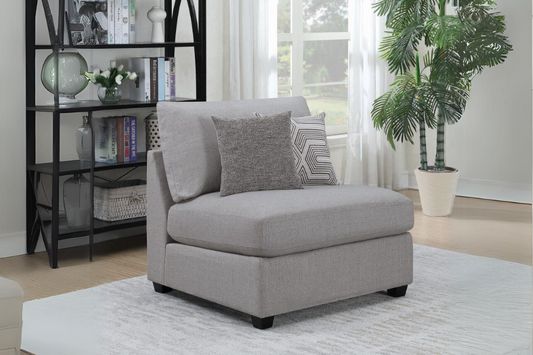 Cambria Upholstered Armless Chair Grey	551511
