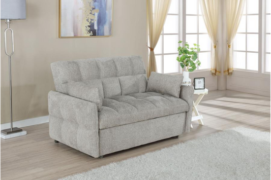 Cotswold Upholstered Convertible Sleeper Sofa Bed Light Grey 508307