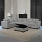 Selena Fabric Sectional with Storage Ottoman