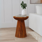 Aureo Round Solid Wood Accent Side Table Wild Honey 931155 Comming Soon