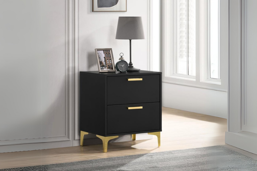 Kendall 2-drawer Nightstand Black 224452