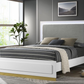 Caraway Wood Eastern King LED Panel Bed White 224771KE