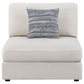 Serene Upholstered Armless Chair Beige 551321