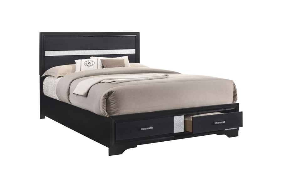 Miranda 4-piece Queen Bedroom Set Black 206361Q-S4