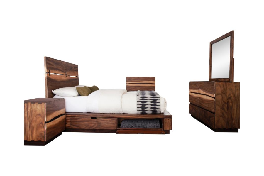 Winslow 5-piece Eastern King Bedroom Set Smokey Walnut 223250SKE-S5