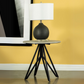 Hadi Round SmartTop Side End Table Cement and Gunmetal 736177