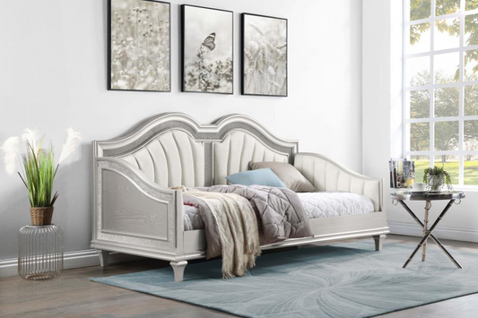 Evangeline Upholstered Twin Daybed Silver Oak 360121