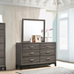 Watson 6-drawer Dresser with Mirror Grey Oak 212423M