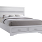 Juego de dormitorio de 4 piezas Miranda Eastern King en color blanco 205111KE-S4 