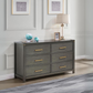 Kieran 6-drawer Dresser Grey 224743