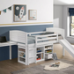 Millie Twin Workstation Loft Bed White 400330T