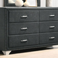 Melody 6-drawer Upholstered Dresser Grey 223383 Comming Soon