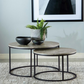 Lainey 2-piece Round Faux Marble Nesting Coffee Table Grey 736028 Comming Soon