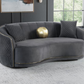 Brookside Velvet Upholstered Curved Sofa Dark Grey 504844 Comming Soon