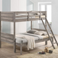 Ryder Wood Twin Over Full Bunk Bed Weathered Taupe 400819