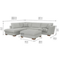 Henredon Larkin House Deep Seating Fabric Sectional with Storage Ottoman