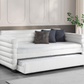 Patricia Boucle Upholstered Twin Day Bed with Trundle White 300716