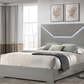 Ives Eastern King Panel Bed LED Headboard Grey High Gloss 224971KE Comming Soon