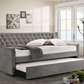 Chatsboro Upholstered Twin Daybed with Trundle Grey 305883