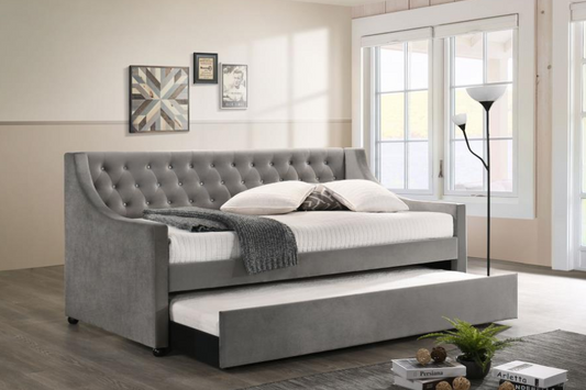 Chatsboro Upholstered Twin Daybed with Trundle Grey 305883