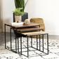 Belcourt 3-piece Square Nesting Tables Natural and Black 931182