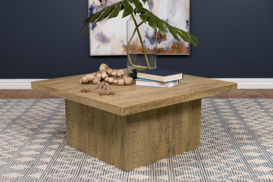 Devar Square Engineered Wood Coffee Table Mango Brown 708068