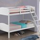 Arlo Wood Twin Over Twin Bunk Bed White 405053WHT