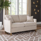 Corliss Upholstered Arched Arm Loveseat Beige 508822