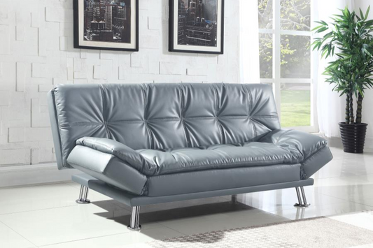 Dilleston Upholstered Tufted Convertible Sofa Bed Grey 500096