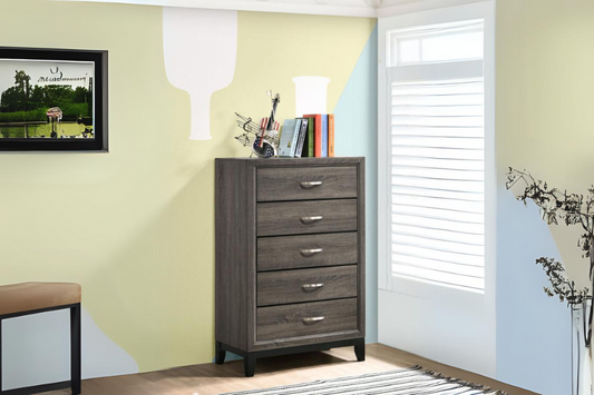 Watson 5-drawer Bedroom Chest Grey Oak 212425