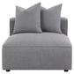 Jennifer Upholstered Armless Chair Grey 551594