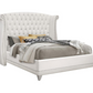 Barzini 4-piece Eastern King Bedroom Set White 300843KE-S4