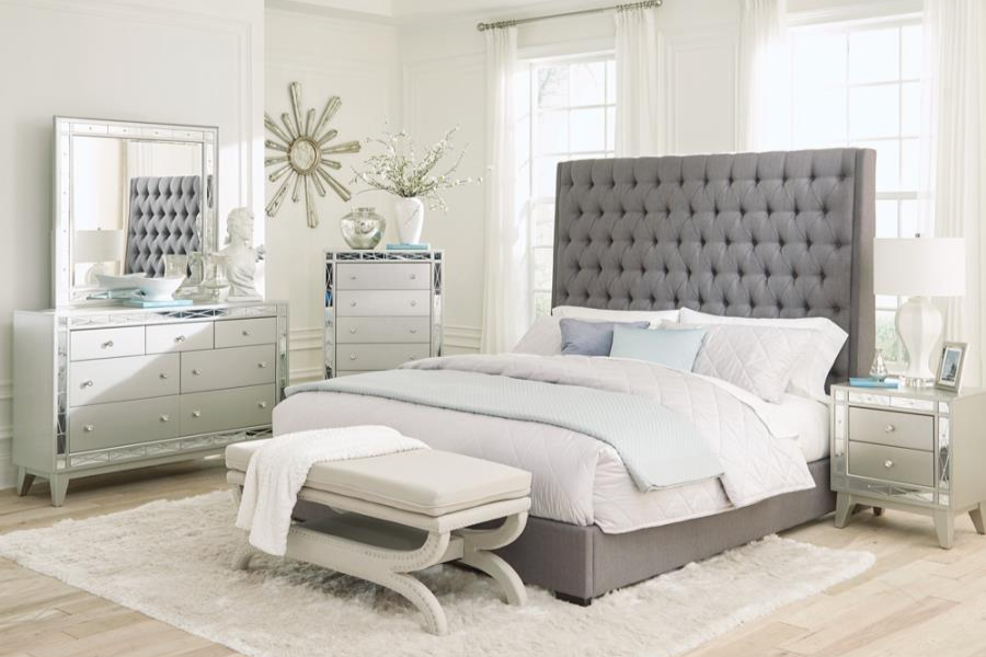 Camille 5-piece Queen Bedroom Set Metallic Mercury 300621Q-S5