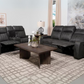 Raelynn 2-piece Upholstered Reclining Sofa Set Grey 603191-S2